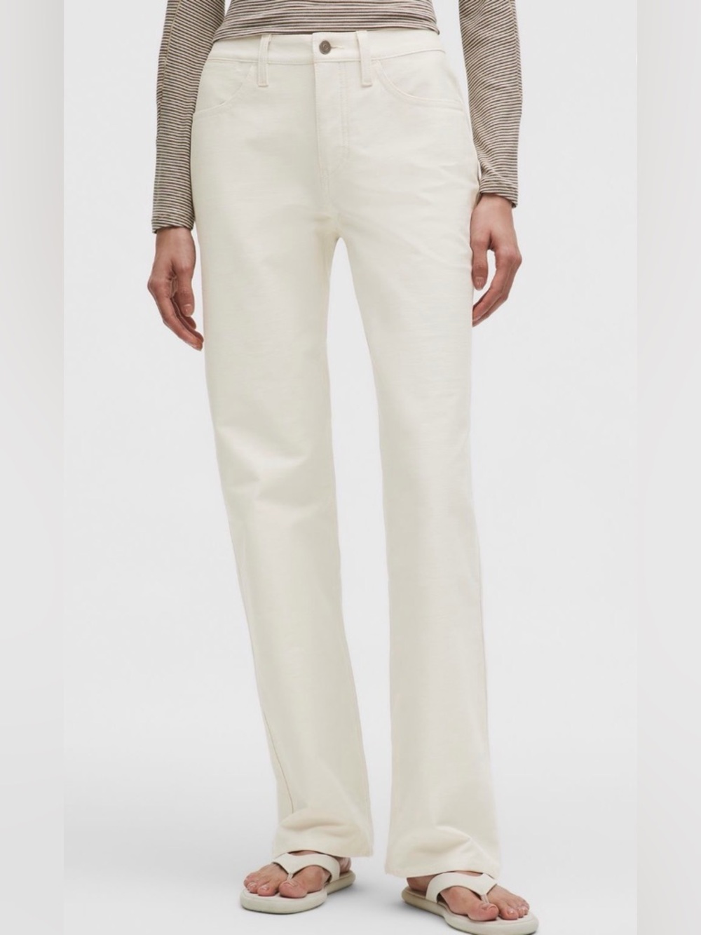 Lululemon EasyFive Mid-Rise Pant Size‎ 27x32 Women’s Cream Straight-Leg Utility